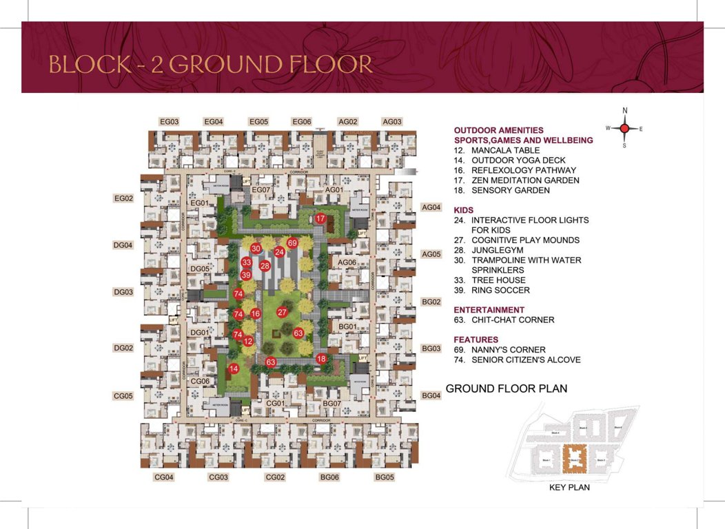  elysium Block   2 Cluster Plan for ground Floor