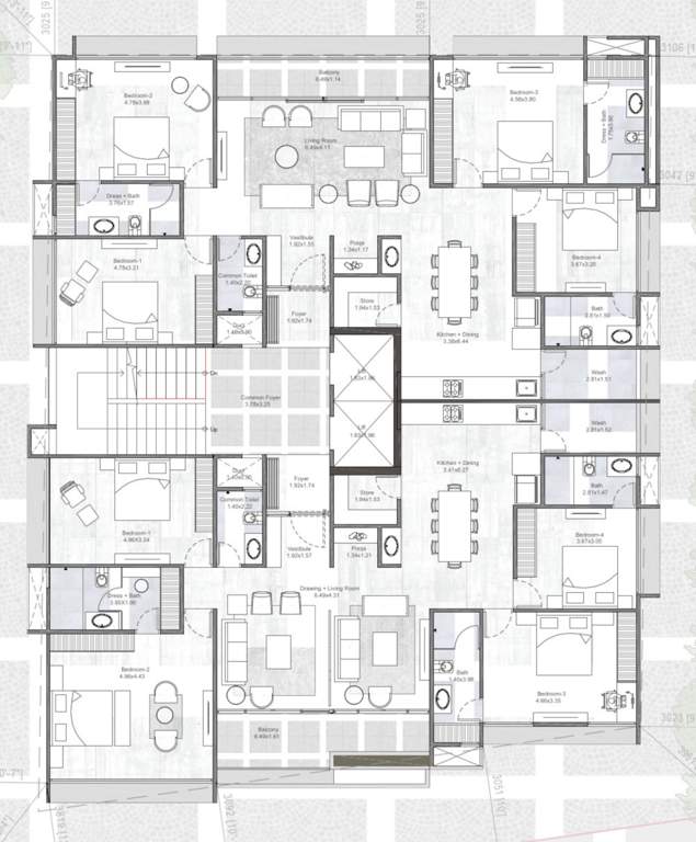  skyville Swara Skyville Cluster Plan from 1st to 7th Floor