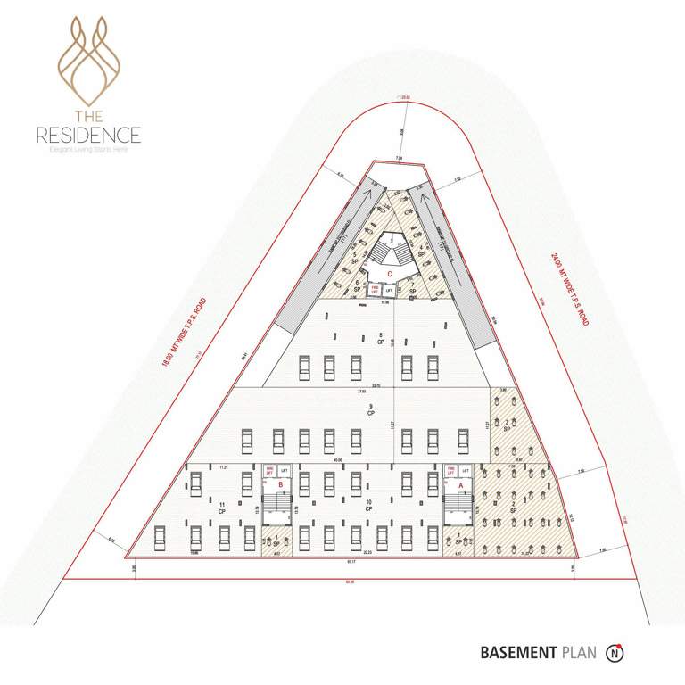  the residence Block A, B & C Cluster Plan For Basement 