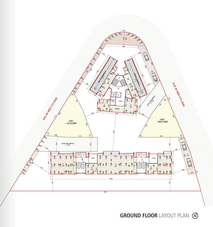  the residence Block A, B & C Cluster Plan For Ground Floor