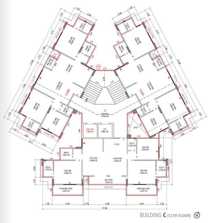  the residence Block C Cluster Plan for 12th Floor
