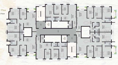  shrushti-bafna-luxuria Type F Bldg No 1 Cluster Plan