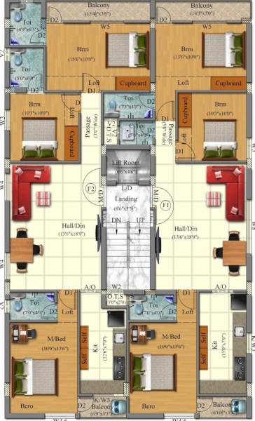  crown Crown Cluster Plan From 1st To 3rd Floor