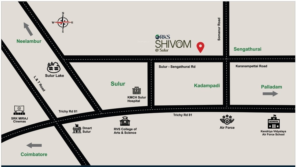  rks shivom plots and villa Location Plan