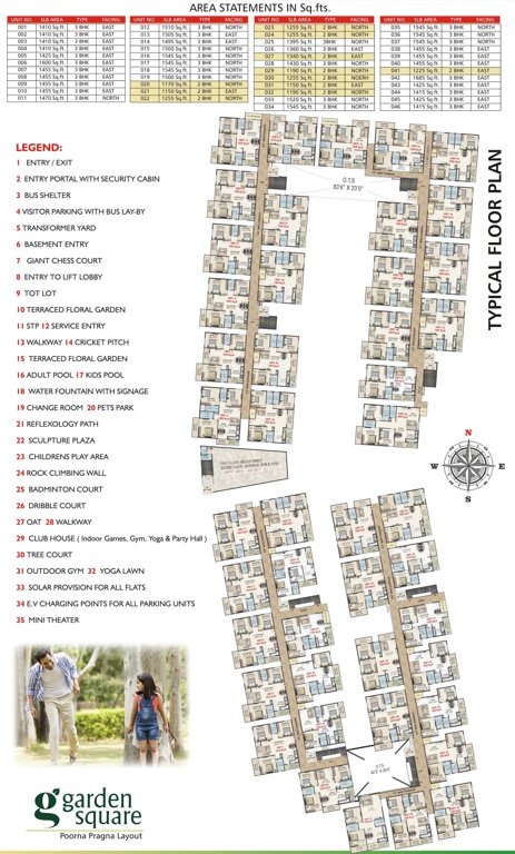  garden square Garden Square Cluster Plan for Typical Floor