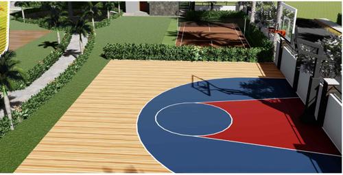 garden-square Basketball Court