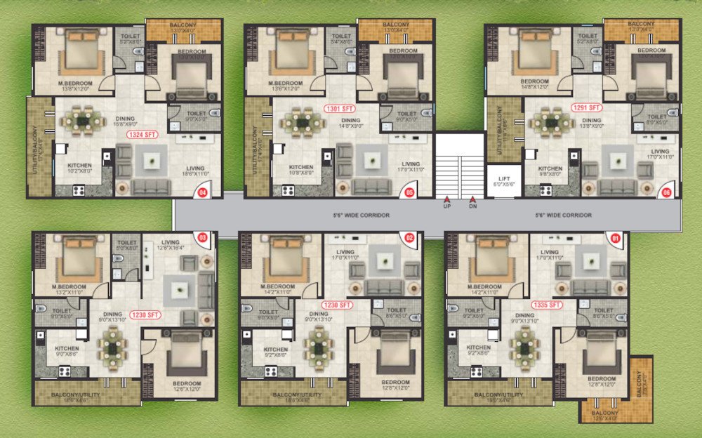 k residency K Residency Cluster Plan from 1st to 3rd Floor