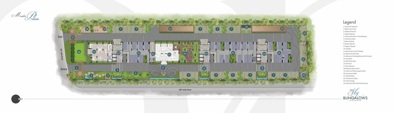the sky bungalows Master Plan