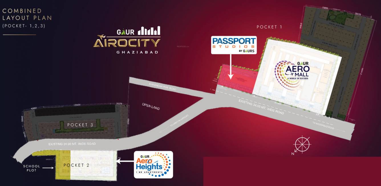 gaur aero heights pocket 2 Location Plan