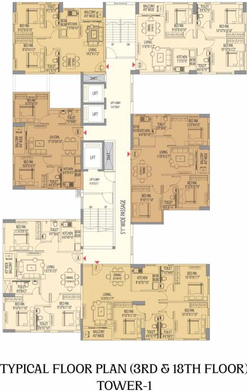  barsana royale Tower 1 Cluster Plan For 3rd And 18th Floor
