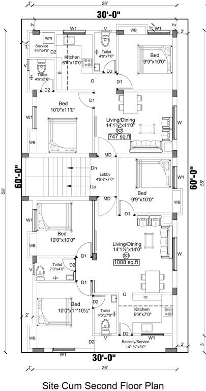  vishvaatmaa Vishvaatmaa Cluster Plan For 2nd Floor