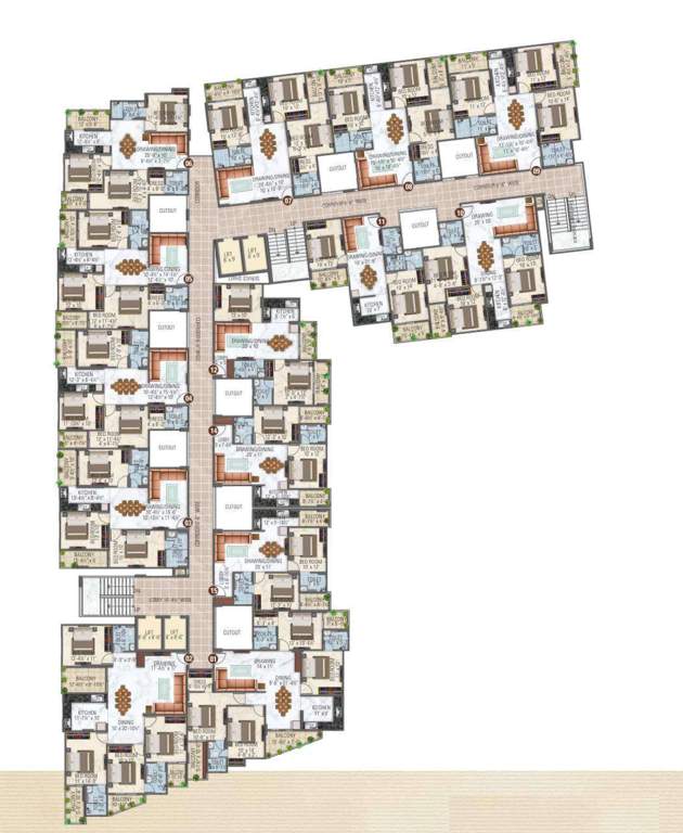  sky elite Somya Sky Elite Cluster Plan From 2nd To 11th Floor