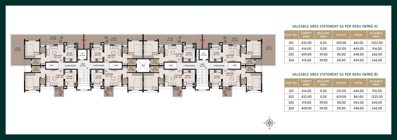  aakar olive homes 1 Olive Homes 1 Wing A Cluster Plan