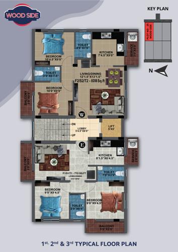  wood-side Wood Side Cluster Plan from 1st to 3rd Floor