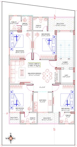  hans-vihar Hans Vihar Cluster Plan from 1st to 5th Floor