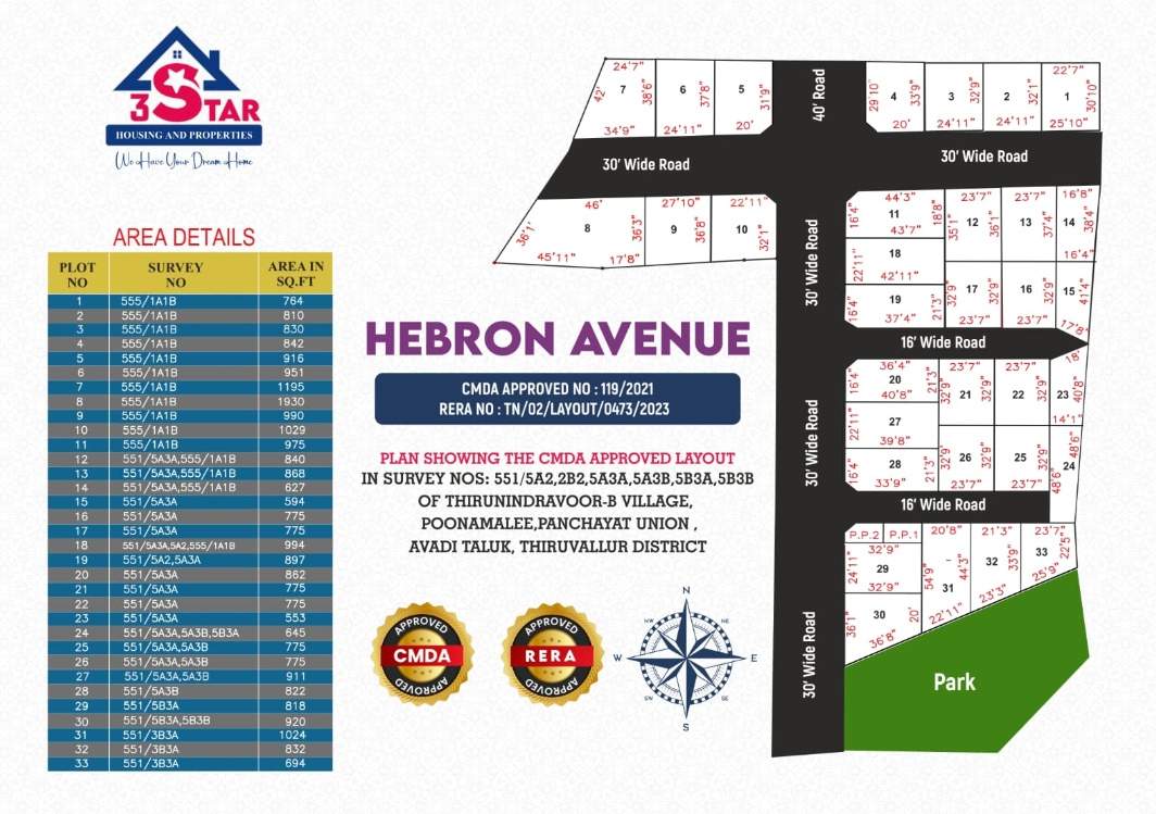  avenue Layout Plan