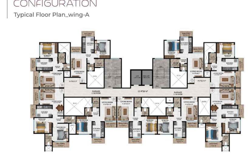  jijai tulsi Wing A   Aaradhya Cluster Plan
