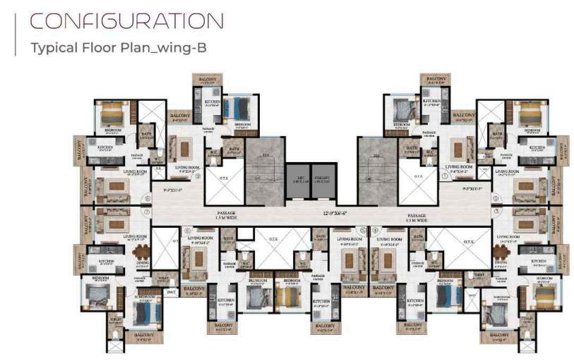  jijai tulsi Wing B  Durva Cluster Plan