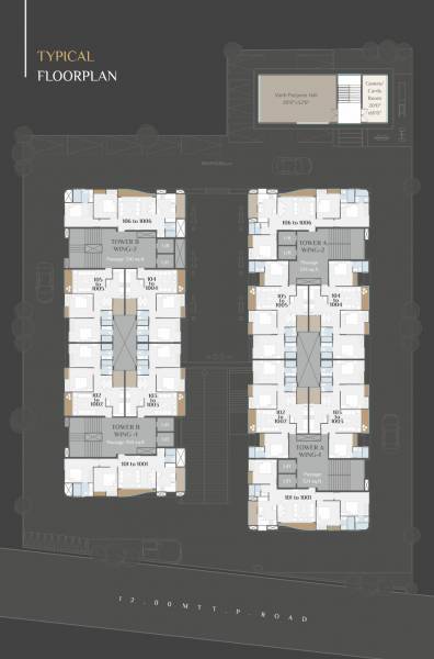 Tower A & B Typical Cluster Plan kamaxi-highrise Tower A & B Typical Cluster Plan