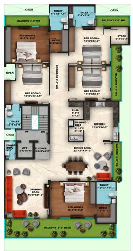  property-finder Home Property Finder Cluster Plan For Typical Floor