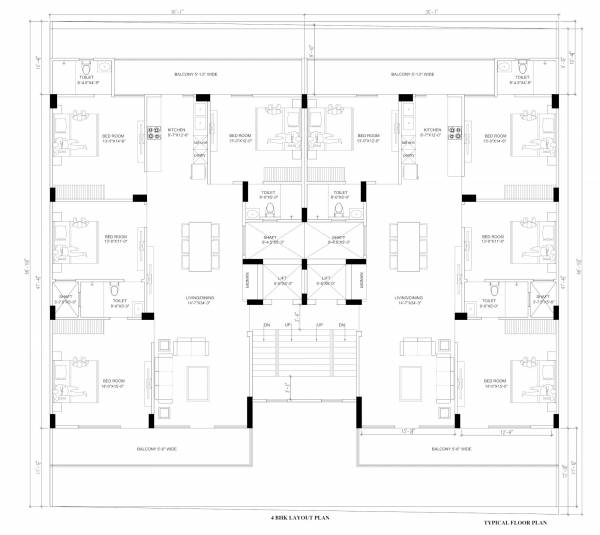  sr-homes Homes Cluster Plan from 1st to 4th Floor