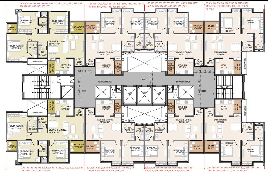  rahul downtown phase ii Building F Cluster Plan