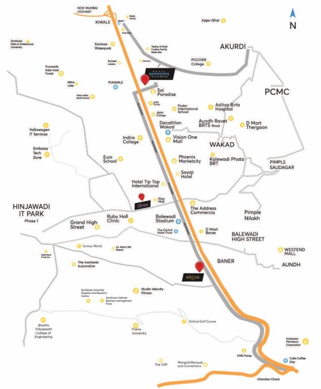  rahul downtown phase ii Location Plan
