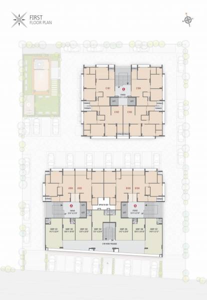  shine Block A To C Cluster Plan for 1st Floor