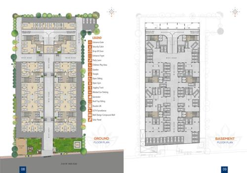  shree-hari-nirmana Building A 1 To C 2 Cluster Plan for ground Floor And Basement Floor 