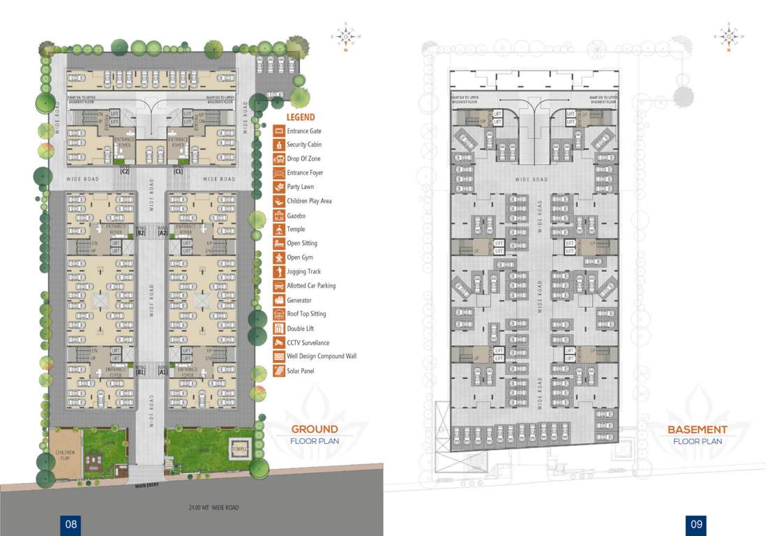  shree hari nirmana Building A 1 To C 2 Cluster Plan for ground Floor And Basement Floor 