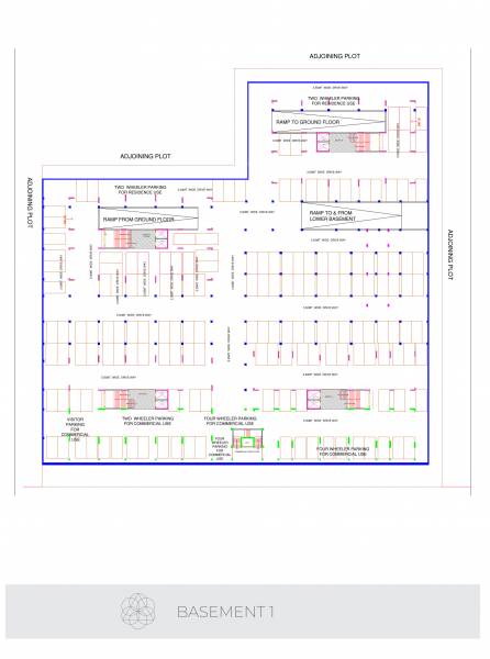  palasa Block A & B & C & D Basement 1 Floor Cluster Plan