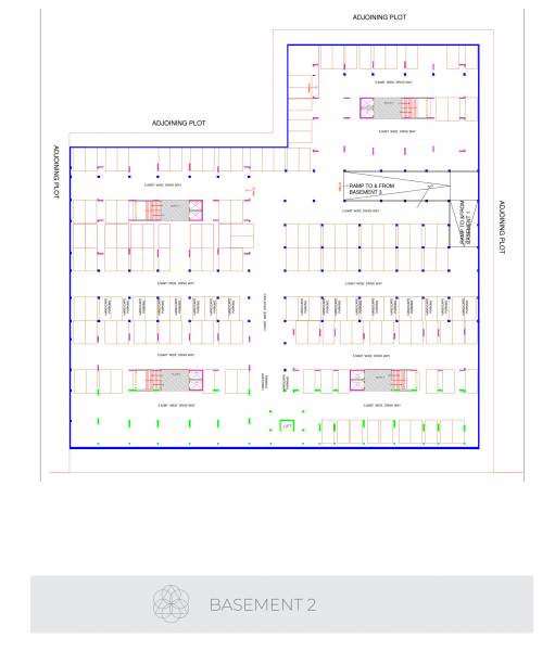  palasa Block A & B & C & D Basement 2 Floor Cluster Plan