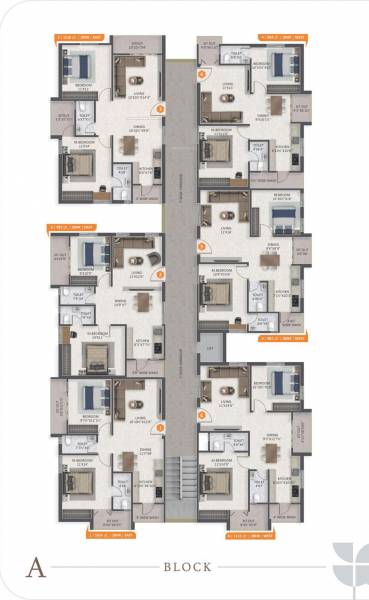  mph-tvin-birds Tower 1 Cluster Plan