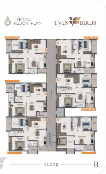  mph-tvin-birds Tower 2 Cluster Plan