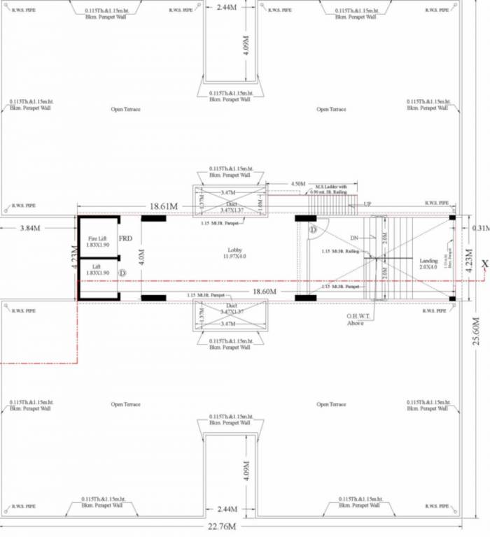  jp river view Block C Cluster Plan For Terrace Plan