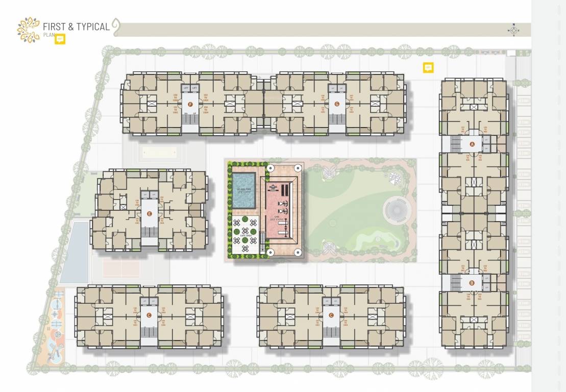  sahajanand marigold Block A Cluster Plan