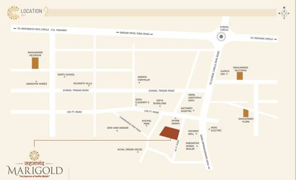 sahajanand-marigold Location Plan