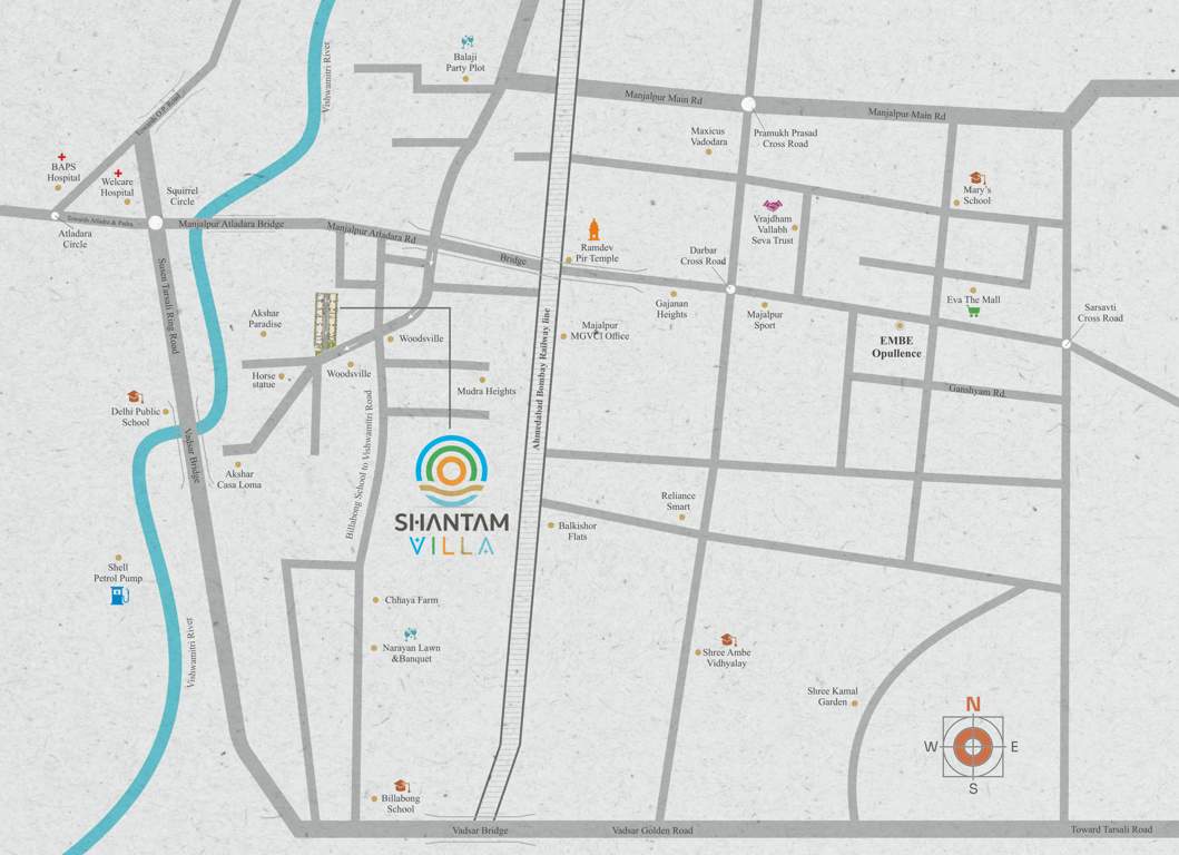  shantam villa Location Plan