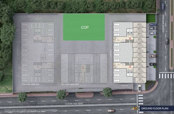 Tower A And Tower B Cluster Plan for ground Floor elegance-a-b Tower A And Tower B Cluster Plan for ground Floor