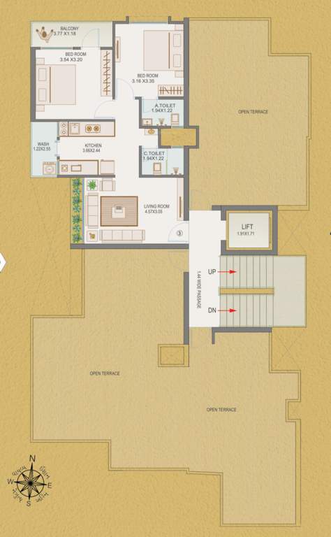  ishwar krupa residency Ishwar Krupa Residency Cluster Plan for 4th Floor