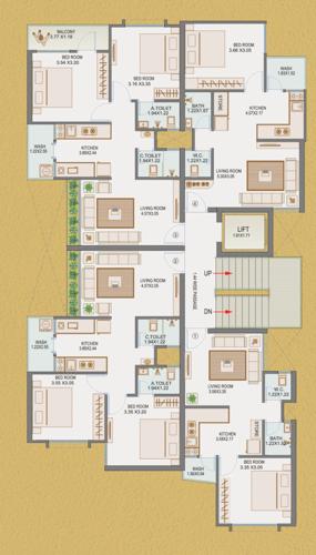  ishwar-krupa-residency Ishwar Krupa Residency Cluster Plan from 1st to 3rd Floor