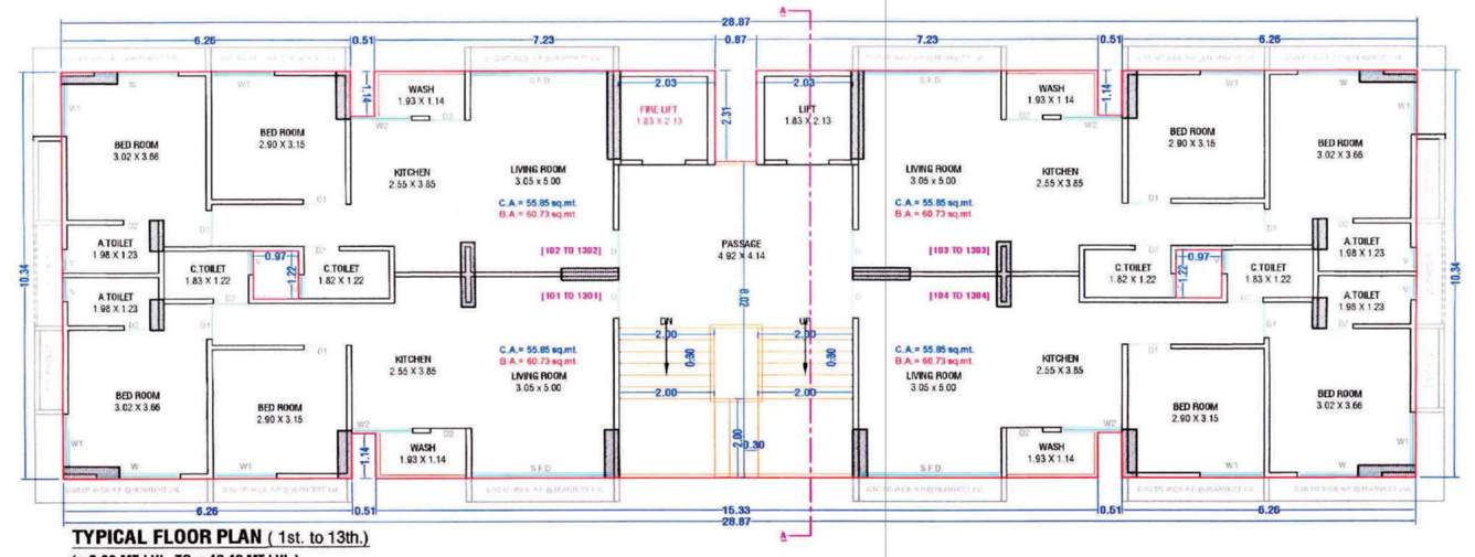 sai altamount Sai Altamount Cluster Plan from 1st to 13th Floor