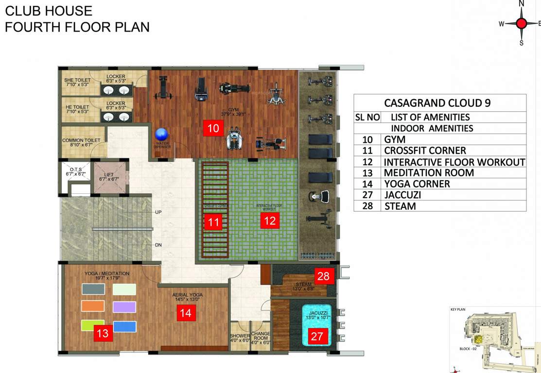  cloud 9 CasaGrand Cloud 9 Club House 4th Floor Cluster Plan