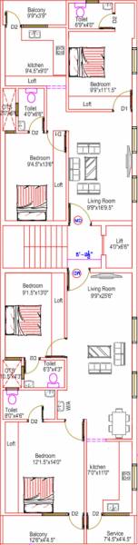  subha-flats Subha Flats Typical Cluster Plan