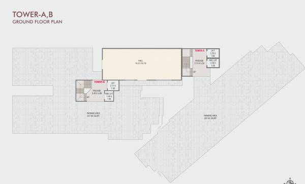  param-sapphire Block A & B Ground Floor Cluster Plan