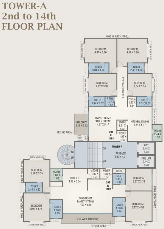  bellagio A Cluster Plan From 2nd To 14th Floor