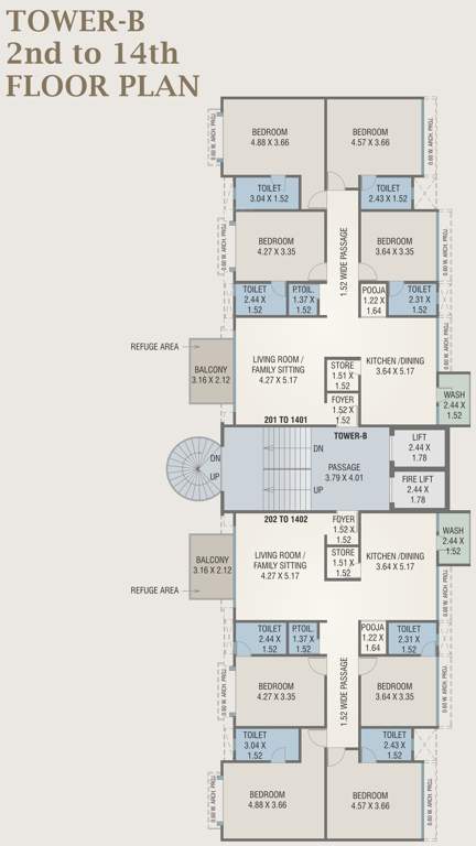  bellagio B Cluster Plan From 2nd To 14th Floor