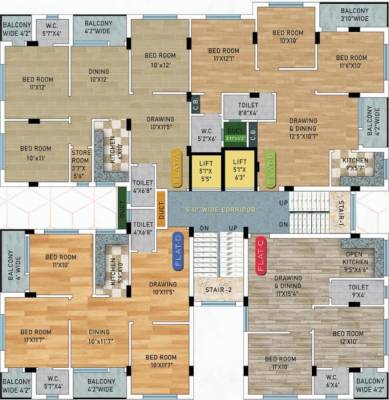  shrishti-enclave Shrishti Enclave Cluster Plan For Typical Floor Plan