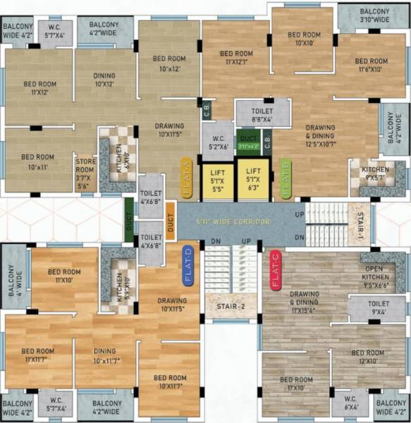 Shrishti Enclave Cluster Plan For Typical Floor Plan shrishti-enclave Shrishti Enclave Cluster Plan For Typical Floor Plan