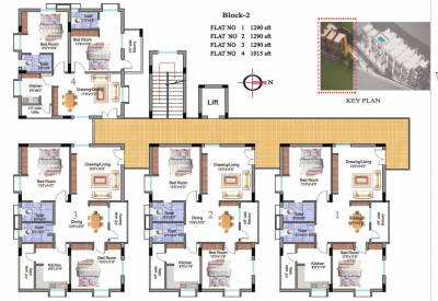 Tower 2 Cluster Plan for Typical Floor heights Tower 2 Cluster Plan for Typical Floor